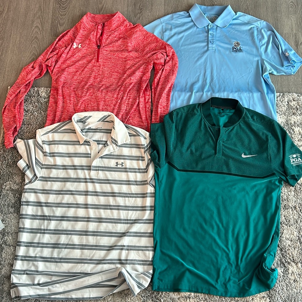 3 Golf Polos & 1 Quarter Zip - $15 each or $45 for all